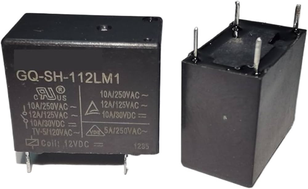 GQ-SH-112LM1 ; Relay Electromechanical 12VDC 10A SPST, DIP-4