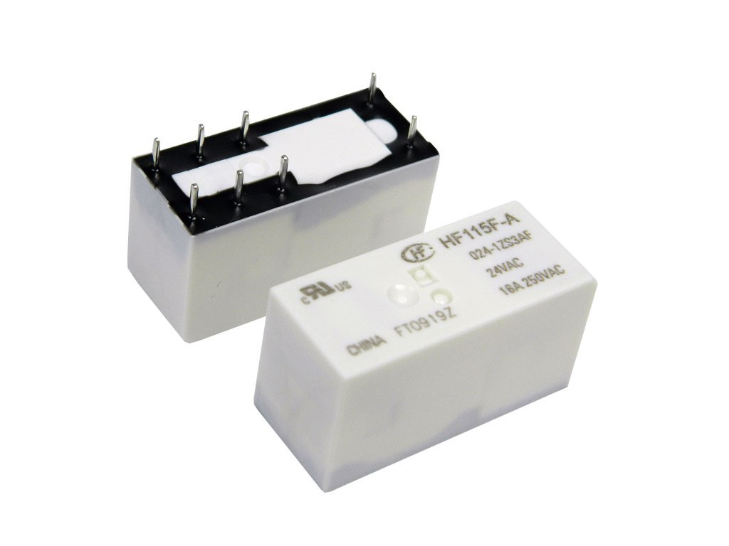 HF115F-A-024-1ZS3AF ; Relay Electromechanical 24VAC 16A SPDT, DIP-8