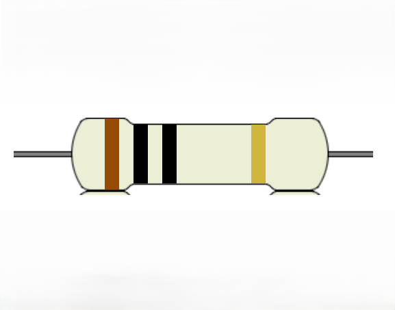 Carbon Film Resistor 10Ω 5% 0.25W, THT-2