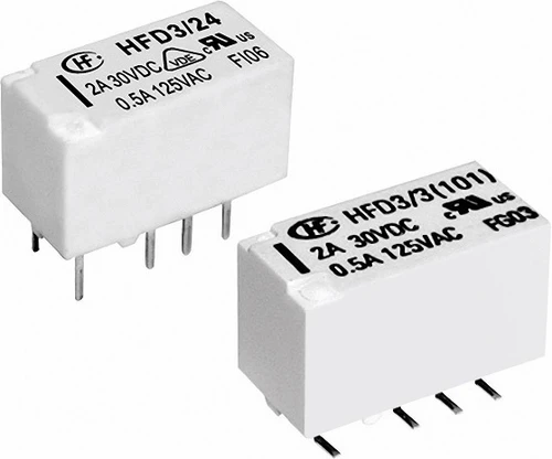 HFD3/24 | Relay Electromechanical 24VDC DPDT 2A, DIP-8