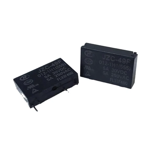 JZC-49F-012-1H1 | Relay Electromechanical 12VDC 5A 250VAC SPST, SIL-4