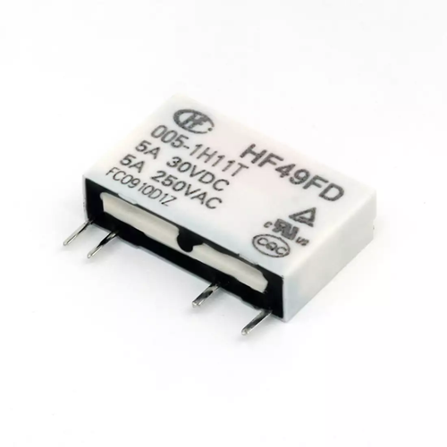 HF49FD/005-1H12T ; Relay Electromechanical 5VDC 5A SPST NO, SIL-4