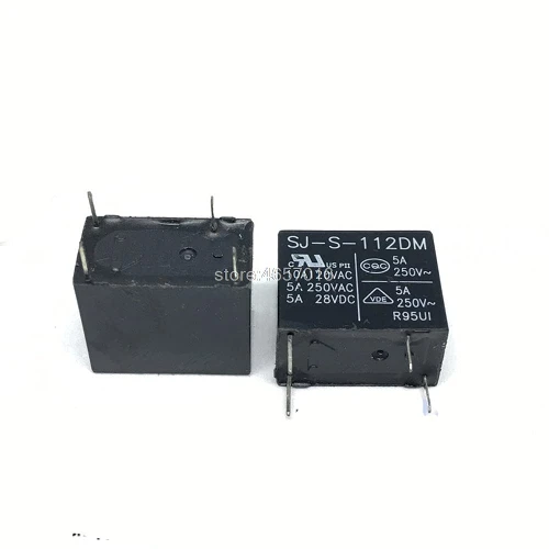SJ-S-112DM | Relay Electromechanical 12VDC 5A SPST, DIP-4