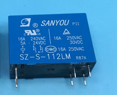 SZ-S-112LM ; Relay Electromechanical 12V 16A SPST, DIP-6