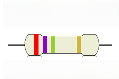 Carbon Film Resistor 2.7MΩ 1% 0.25W, THT-2