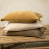 Cream Velvet Scallop Pillow 21x12