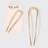 Metal French Hair Pin 1pc Gold
