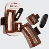 Rectangle Claw Clips 3pc -Assorted