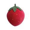 Cotton Velvet Strawberry Pillow