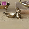 Pewter Rabbit Shaped Dish - Gold Finish
