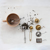 Shell Tea Strainer Spoon - Gold Finish