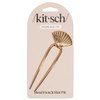 Metal Clam Shell French Hair Pin - Gold