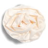 Satin Rosette M Flat Cloud Clip - Cream
