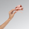 Satin Rosette M Flat Cloud Clip - Terracotta