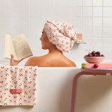 Satin-Lined Flexi Shower Cap - Cherry