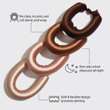 Satin Jumbo Flexi Rods 4pc - Rosewood