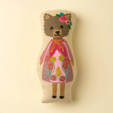 Embroidered Bear Cushion