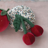 Cotton Velvet Cherry Pillow