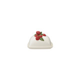 Butter Dish w/ Raspberry Handle
