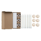Flameless LED Plastic Taper Candles - Set of 6
