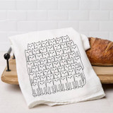 Cat Flour Sack Tea Towel