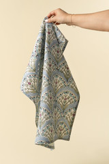 Sakura Block Print Tea Towels S/2 - Blue