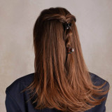 Mini Puffy Claw Clips 6pc - Black/Tort