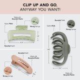 Octopus Claw Clip 3pc Set- Assorted