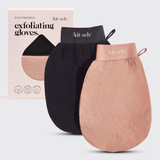 Exfoliating Gloves 2pc Black & Terracotta