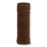 Fabric Seamless Hair Elastics 20pc Set - Chocolate