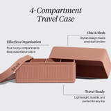 4 Compartment Travel Case - Terracotta