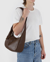Crescent LEATHER MED Bag, Recycled