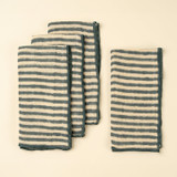 Sea Stripe Block Print Napkins S/4
