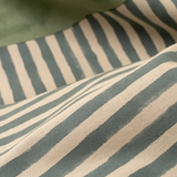 Sea Stripe Block Print Table Runner 108" L