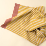 Terracotta Stripe Block Print Table Runner 108" L