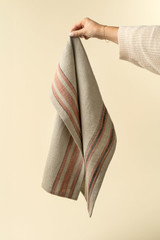 Lea Woven Stripe Tea Towels S/2