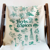 Herbs & Spices Green Tea Towel
