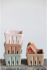 Stoneware Berry Basket