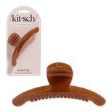 Recycled Plastic Large Arched Clip - Mocha