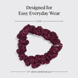 Ruched Lace Scrunchies 5pc Set - Cherry & Pink
