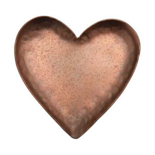 Hammered Metal Heart Shaped Dish