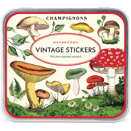 Mushrooms Tin of Stickers Cavallini