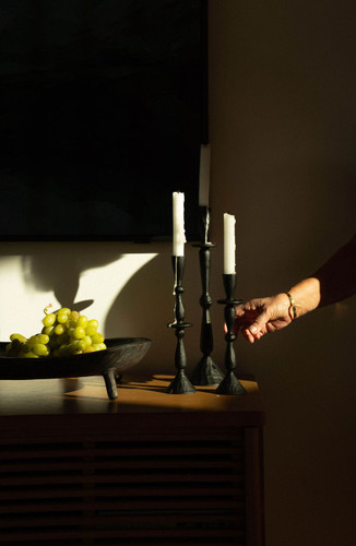 Imani Candle Holder Black Large