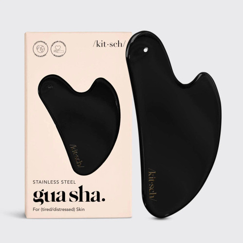 Gua Sha Matte Black, Stainless Steel
