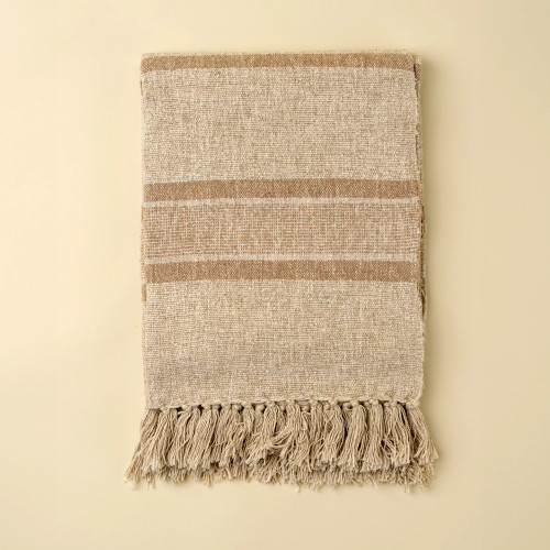 Clay Tulum Striped Throw