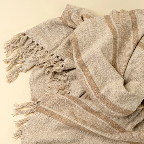 Clay Tulum Striped Throw