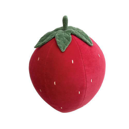 Cotton Velvet Strawberry Pillow