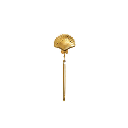 Shell Tea Strainer Spoon - Gold Finish