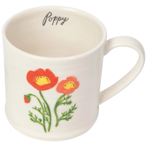 Poppy Embossed Mug