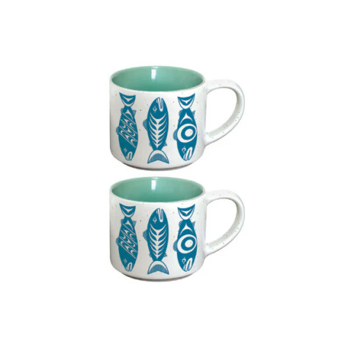 Salmon in the Wild Espresso Mugs Set